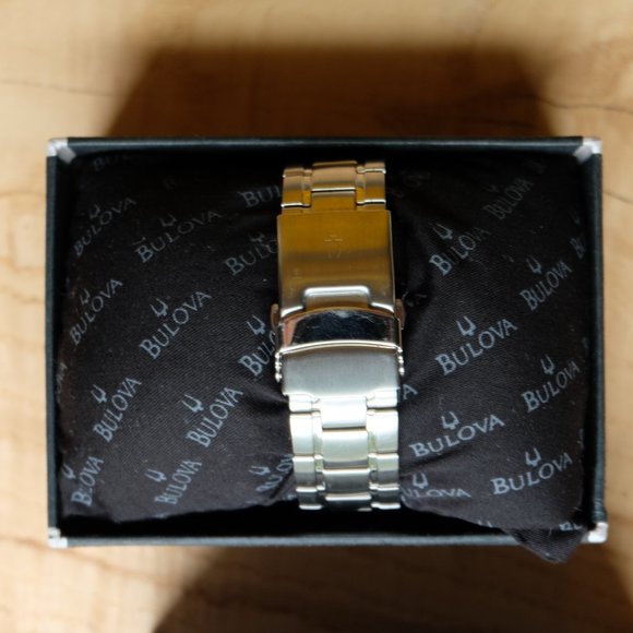 Bulova Marine Star Skeleton Automatic 21 Jewels Silver Tone Men's Watch - Picture 8 of 12